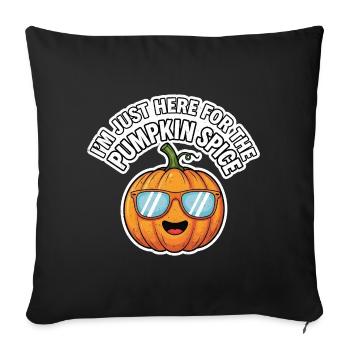 Pumpkin Spice Halloween October Pumpkin - Sofa pillowcase 17,3'' x 17,3'' (45 x 45 cm) - black - Front