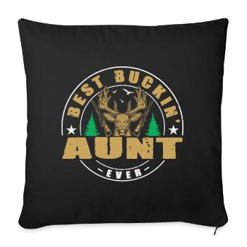 Hunter Aunt Gifts Hunting Hunting Hunter Exam - Sofa pillowcase 17,3'' x 17,3'' (45 x 45 cm) - black - Front