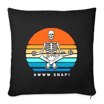 Arm Fracture Halloween Skeleton Bone Bone Fracture - Sofa pillowcase 17,3'' x 17,3'' (45 x 45 cm) - black - Front
