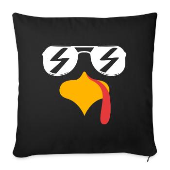 Papa Grand-père Grand-père Thanksgiving Père - Housse de coussin décorative 45 x 45 cm - noir - Devant