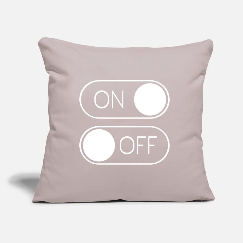Basculer le graphique Activé Désactivé Interrupteur Housse de coussin décorative 45 x 45 cm