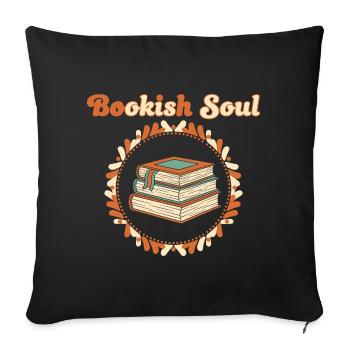 Bookish Soul - Sofa pillowcase 17,3'' x 17,3'' (45 x 45 cm) - black - Front