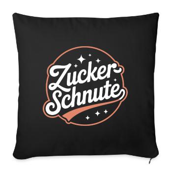 Museau sucré Dent sucrée Chocolat Sucre Museau - Housse de coussin décorative 45 x 45 cm - noir - Devant