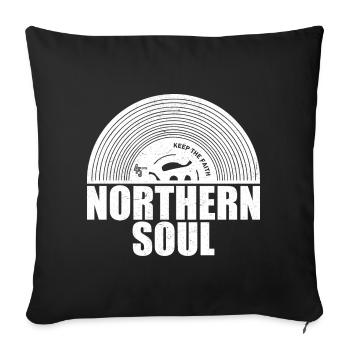 Northern Soul - Keep The Faith - Vinyl 45RPM - Sofa pillowcase 17,3'' x 17,3'' (45 x 45 cm) - black - Front