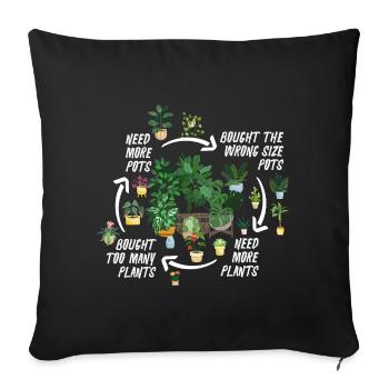 Garden & Plant Lovers Gifts - Sofa pillowcase 17,3'' x 17,3'' (45 x 45 cm) - black - Front