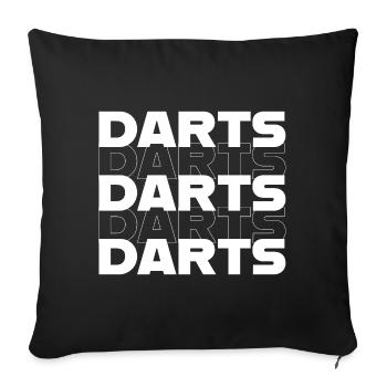 Fléchettes, fléchettes - Housse de coussin décorative 45 x 45 cm - noir - Devant