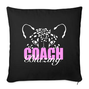 Blazing Coaches T-Shirt  - Sofakissenbezug 45 x 45 cm - Schwarz - Vorne