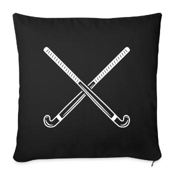 Field Hockey Stick Sketch - Sofa pillowcase 17,3'' x 17,3'' (45 x 45 cm) - black - Front