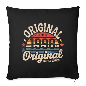 1998 Vintage Édition limitée Cadeau 1998 - Housse de coussin décorative 45 x 45 cm - noir - Devant