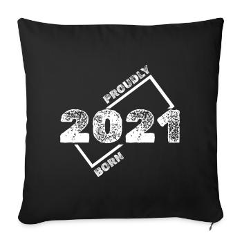 2021 - Sofa pillowcase 17,3'' x 17,3'' (45 x 45 cm) - black - Front