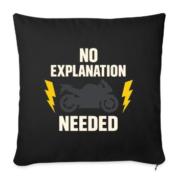 Why we ride motorcycles, - Sofa pillowcase 17,3'' x 17,3'' (45 x 45 cm) - black - Front