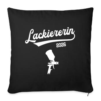 Peintre pour l’examen d’apprentissage Peintre 2026 - Housse de coussin décorative 45 x 45 cm - noir - Devant