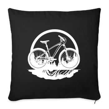 Vtt - Housse de coussin décorative 45 x 45 cm - noir - Devant