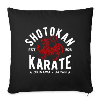 Shotokan Karate Okinawa East. 1928 - Sofa pillowcase 17,3'' x 17,3'' (45 x 45 cm) - black - Front