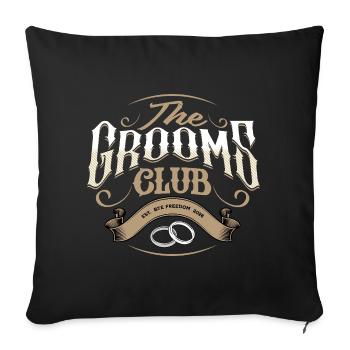 Grooms Club 2026 Bachelor Party - Sofa pillowcase 17,3'' x 17,3'' (45 x 45 cm) - black - Front