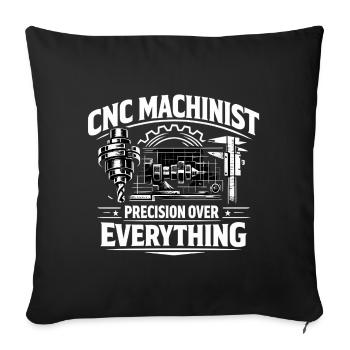 Précision du machiniste CNC sur tout - Housse de coussin décorative 45 x 45 cm - noir - Devant