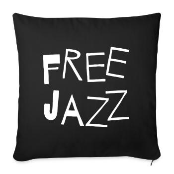 Free Jazz Bold Typography Tee - Sofa pillowcase 17,3'' x 17,3'' (45 x 45 cm) - black - Front