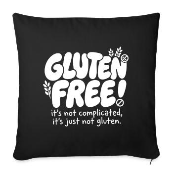 Gluten Free simply explained Humor - Sofa pillowcase 17,3'' x 17,3'' (45 x 45 cm) - black - Front