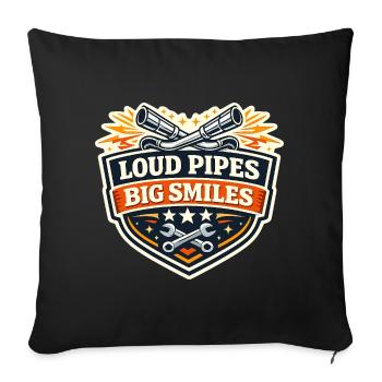 Loud Tube Big Smile - Sofa pillowcase 17,3'' x 17,3'' (45 x 45 cm) - black - Front
