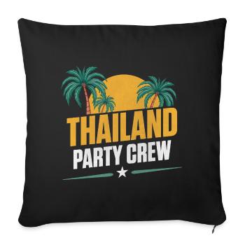 Équipage de la fête en Thaïlande - Housse de coussin décorative 45 x 45 cm - noir - Devant
