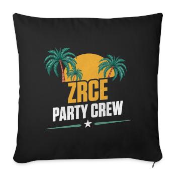 Zrce Party Party Crew - Sofakissenbezug 45 x 45 cm - Schwarz - Vorne