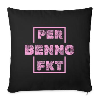 Benno as a unique - Sofa pillowcase 17,3'' x 17,3'' (45 x 45 cm) - black - Front