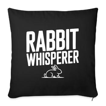 Le Chuchoteur de Lapins - Housse de coussin décorative 45 x 45 cm - noir - Devant