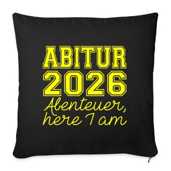 ABITUR 2026  - Sofakissenbezug 45 x 45 cm - Schwarz - Vorne