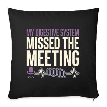 Maladie de Crohn, maladie de Crohn, Ibd-krieger - Housse de coussin décorative 45 x 45 cm - noir - Devant