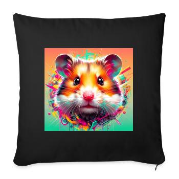 Hamster - Sofakissenbezug 45 x 45 cm - Schwarz - Vorne