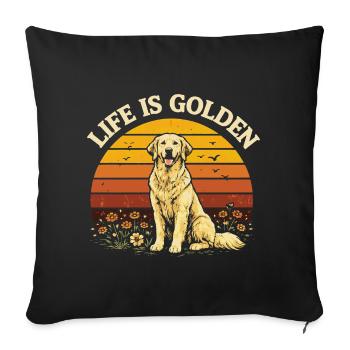Wetter am Barbecue-Wochenende | Retro-Grill-Humor - Sofakissenbezug 45 x 45 cm - Schwarz - Vorne