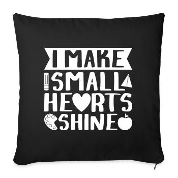 Preschool Teacher Small Hearts Shine Daycare - Sofa pillowcase 17,3'' x 17,3'' (45 x 45 cm) - black - Front