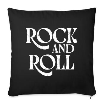 Vintage-Rock'n'Roll-Typografie - Sofakissenbezug 45 x 45 cm - Schwarz - Vorne