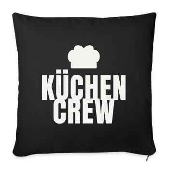 Kitchen Crew Chef Gastro Restaurant Chef's Hat - Sofa pillowcase 17,3'' x 17,3'' (45 x 45 cm) - black - Front