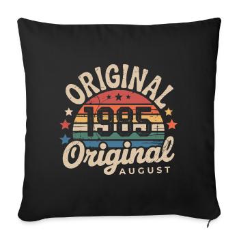 Original August 1985 Vintage Anniversary 1985 - Sofa pillowcase 17,3'' x 17,3'' (45 x 45 cm) - black - Front