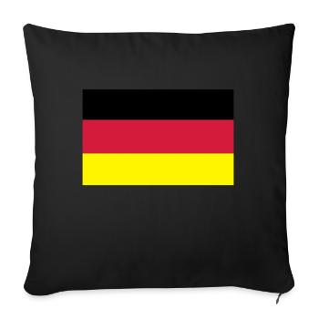 German Flag - Sofa pillowcase 17,3'' x 17,3'' (45 x 45 cm) - black - Front