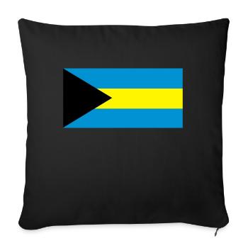 Drapeau des Bahamas - Housse de coussin décorative 45 x 45 cm - noir - Devant