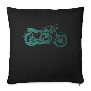 DDR Motorrad Sport AWO - Sofakissenbezug 45 x 45 cm - Schwarz - Vorne