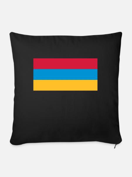 Arménie (V) - Sofa pillowcase 17,3'' x 17,3'' (45 x 45 cm) - black