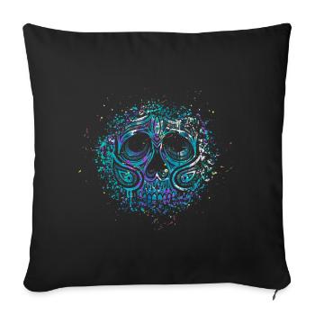 Splash Skull - Housse de coussin décorative 45 x 45 cm - noir - Devant