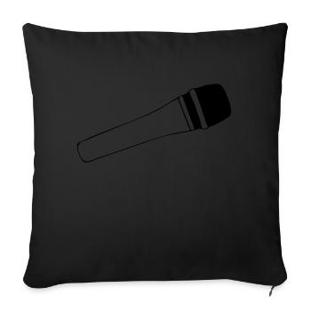 Mikrofon - Sofakissenbezug 45 x 45 cm - Schwarz - Vorne