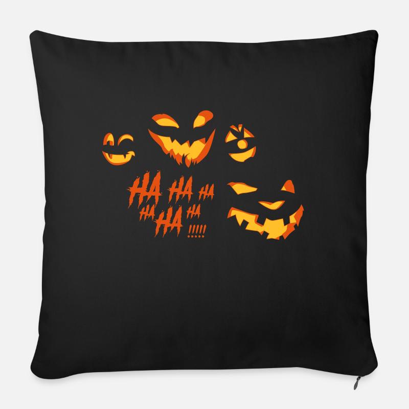 Pumpkins - Sofa pillowcase 17,3'' x 17,3'' (45 x 45 cm) - black