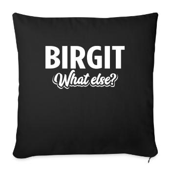 BIRGIT - we - Sofakissenbezug 45 x 45 cm - Schwarz - Vorne
