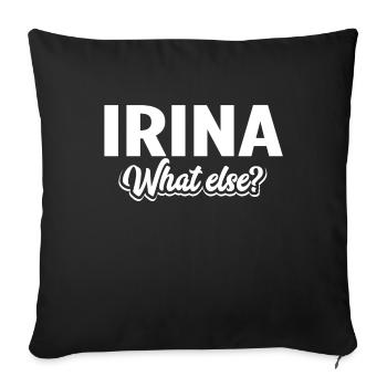 IRINA - we - Sofakissenbezug 45 x 45 cm - Schwarz - Vorne
