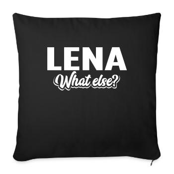 LENA - we - Sofakissenbezug 45 x 45 cm - Schwarz - Vorne