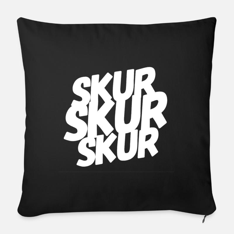 SKUR - Housse de coussin décorative 45 x 45 cm - noir