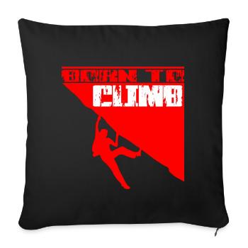 Born To Climb Red - Housse de coussin décorative 45 x 45 cm - noir - Devant