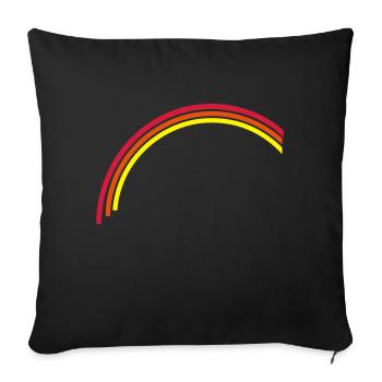 Rainbow 1 - Sofa pillowcase 17,3'' x 17,3'' (45 x 45 cm) - black - Front