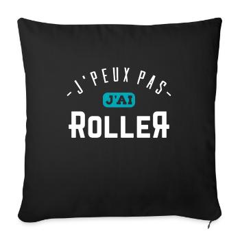 J'ai roller cadeau - Housse de coussin décorative 45 x 45 cm - noir - Devant