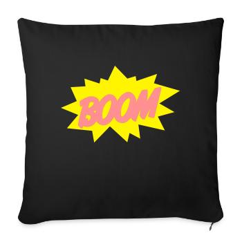boom2 - Sofakissenbezug 45 x 45 cm - Schwarz - Vorne